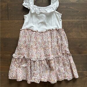 Janie and Jack Floral Ruffle Kids Dress- Size 7